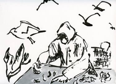 375x271 Fisherman Drawing - Fisherman Drawing