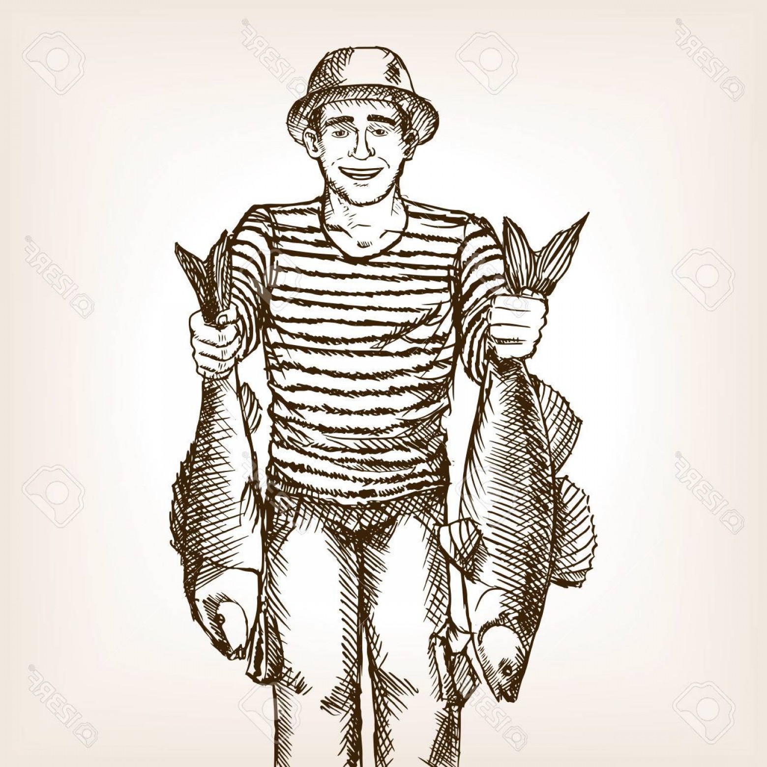 Fisherman Drawing at Explore collection of