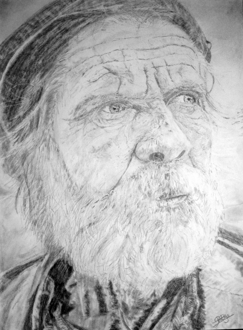 794x1080 Realistic Drawing Drawing Drawing Man Portrait Etsy - Fisherman Drawing