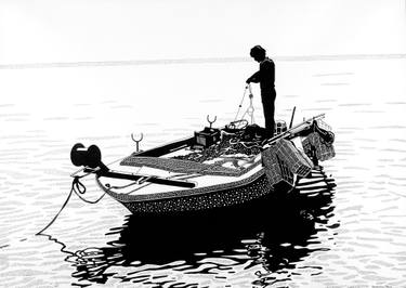 375x266 The Fisherman Drawing - Fisherman Drawing
