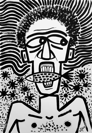 375x539 The Fisherman Drawing - Fisherman Drawing