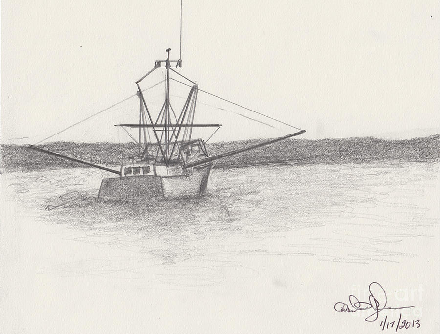 900x683 fishing boat drawing - Fishing Boat Drawing