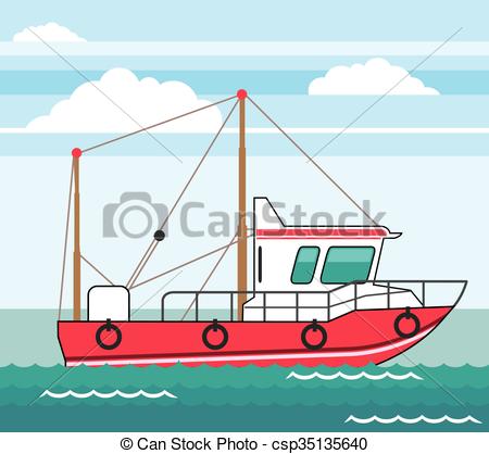 450x418 fishing boat - Fishing Boat Drawing