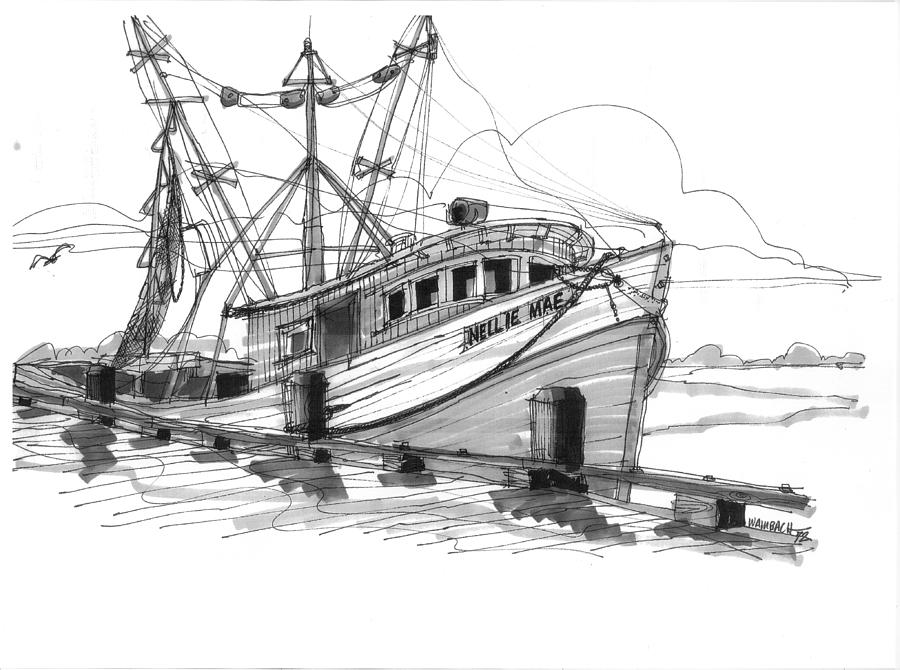 900x670 nellie mae fishing boat drawing - Fishing Boat Drawing