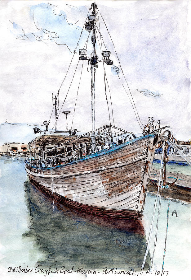 616x900 old fishing boat drawing - Fishing Boat Drawing