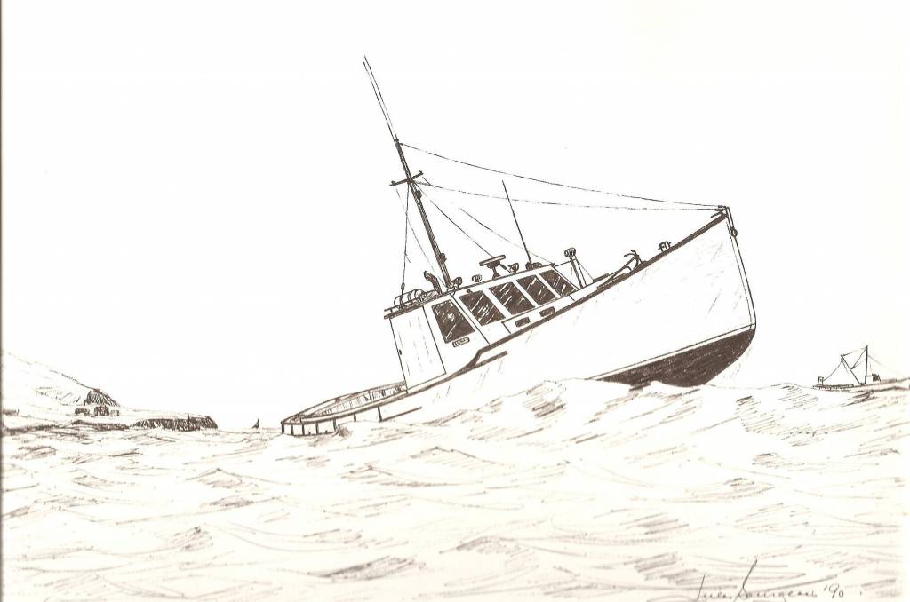 1024x678 a typical cape island lobster fishing boat of the magdalen islands - Fishing Boat Drawing