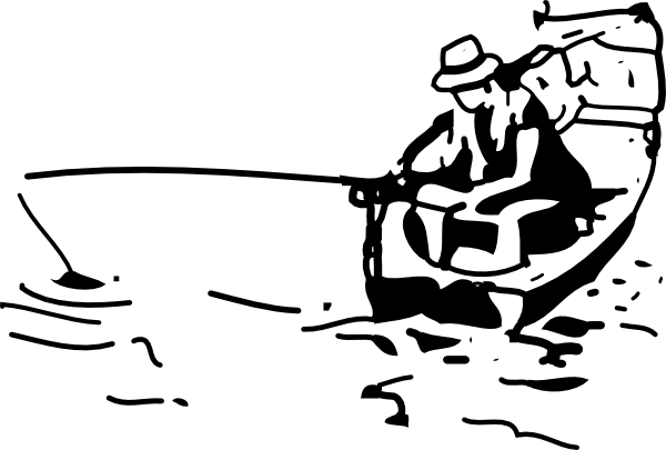 600x405 Fishing Boat Clip Art - Fishing Boat Line Drawing