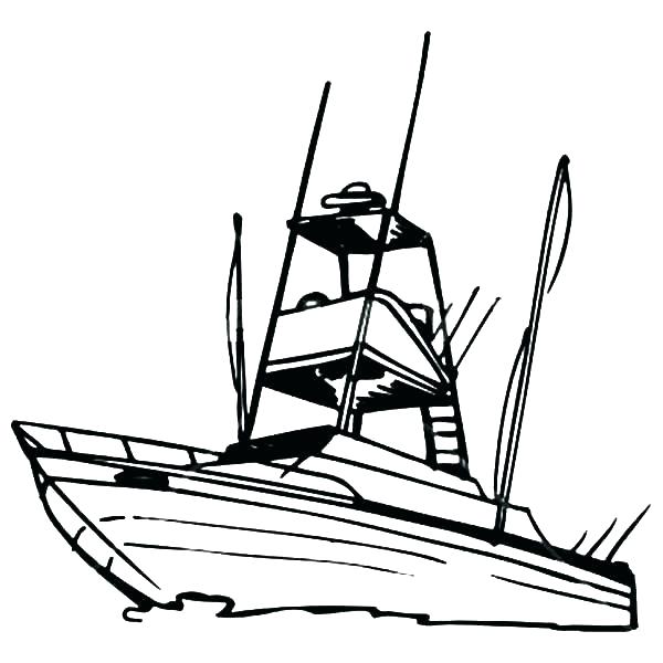 Fishing Boat Line Drawing at PaintingValley.com | Explore collection of