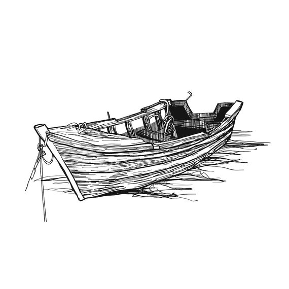 Fishing Boat Line Drawing at PaintingValley.com | Explore collection of