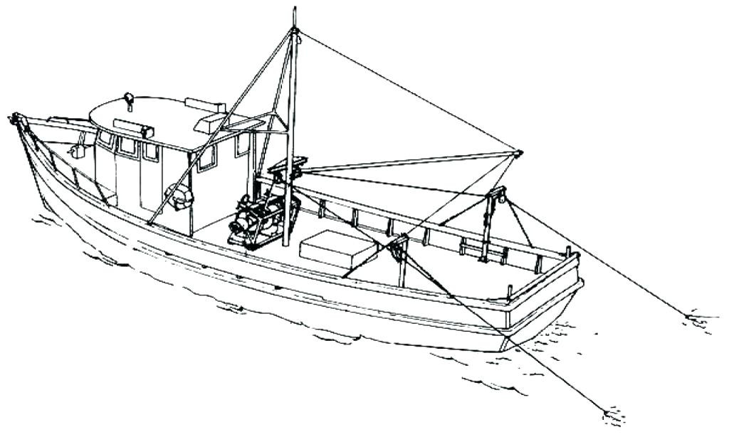 Fishing Boat Line Drawing at PaintingValley.com | Explore collection of