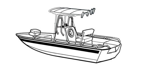 500x247 carver boat covers for v hull center console shallow draft fishing - Fishing Boat Line Drawing