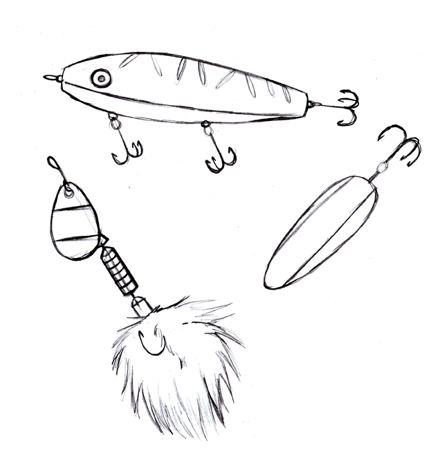 Fishing Lure Drawing at PaintingValley.com | Explore collection of ...