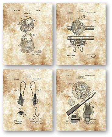 368x450 Original Fly Fishing Reel, Basket, Creel, Hook Drawing - Fishing Reel Drawing