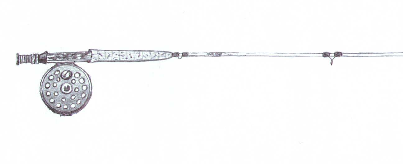 1296x529 fly fishing rod drawing - Fishing Rod Drawing