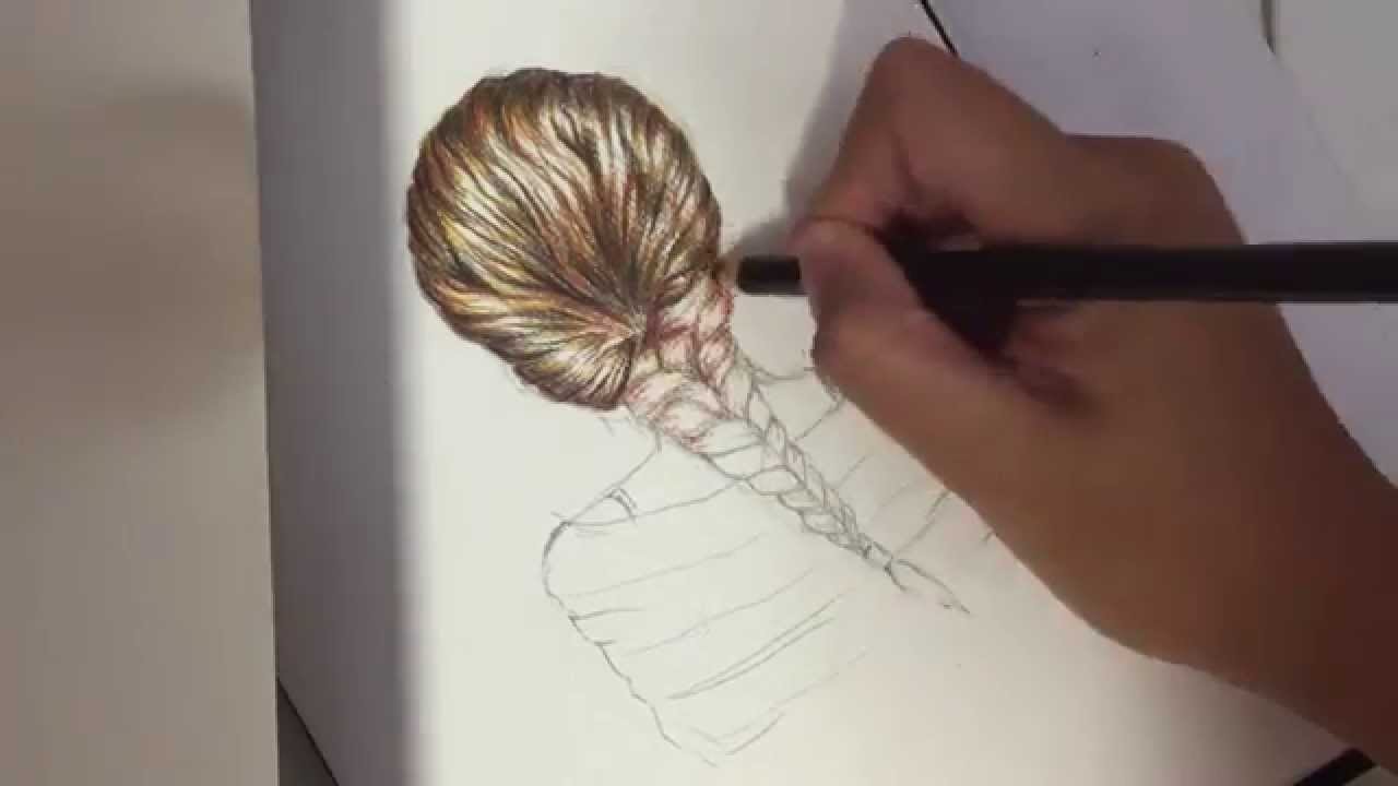 1280x720 How To Draw Fishtail Braid - Fishtail Braid Drawing