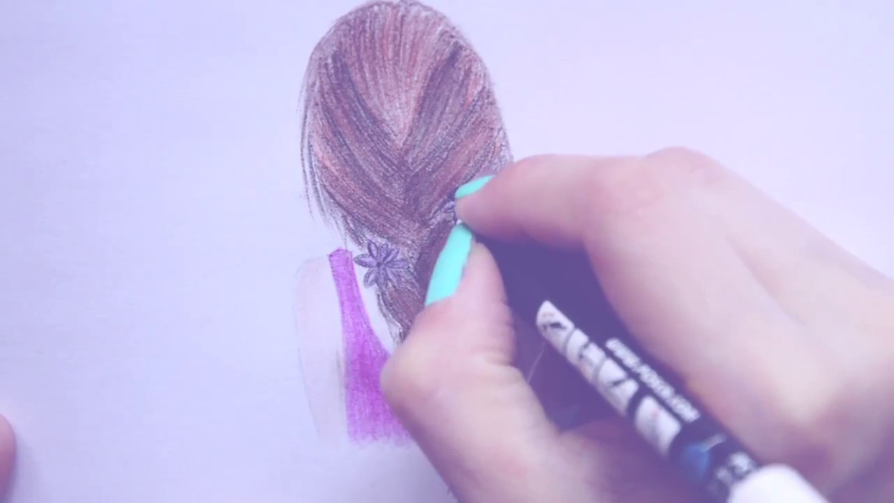 1280x720 How To Draw Fishtail Braid - Fishtail Braid Drawing