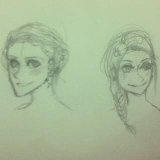 320x320 Side Bun And Fishtail Braid T - Fishtail Braid Drawing