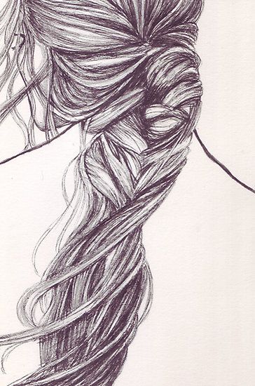 364x550 Fishtail - Fishtail Braid Drawing
