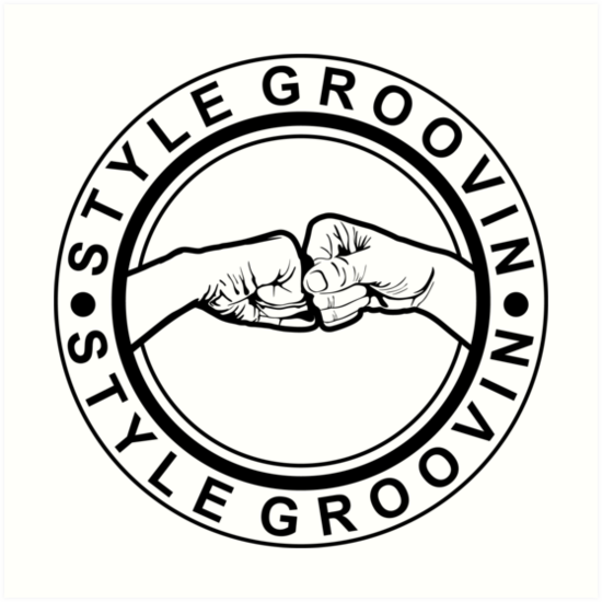 550x550 Fist Bump Style Groovin Art Prints - Fist Bump Drawing