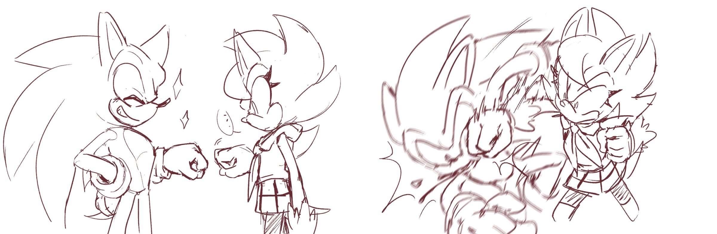 2400x783 That's Exactly How A Fist Bump Works Sonic Original Characters - Fist Bump Drawing