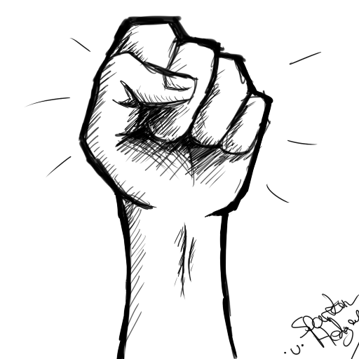512x512 fist drawing - Fist Drawing