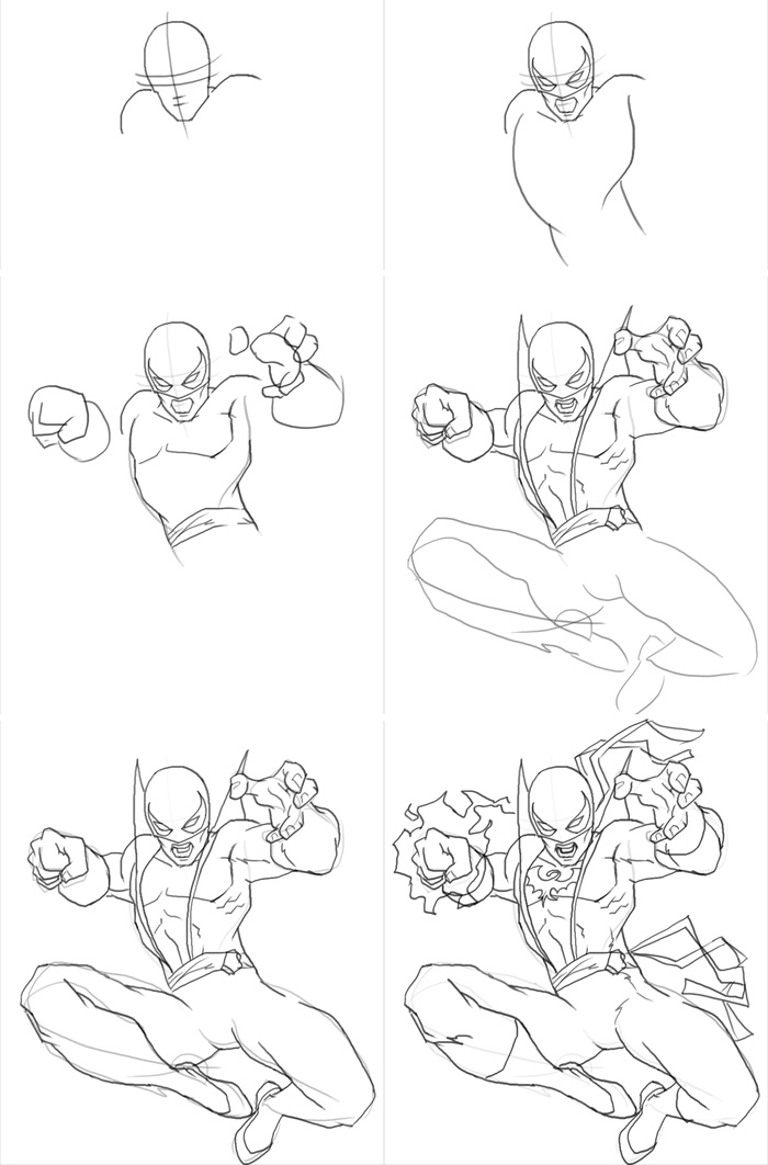 700x1062 How To Draw Iron Fist - Fist Drawing Tutorial
