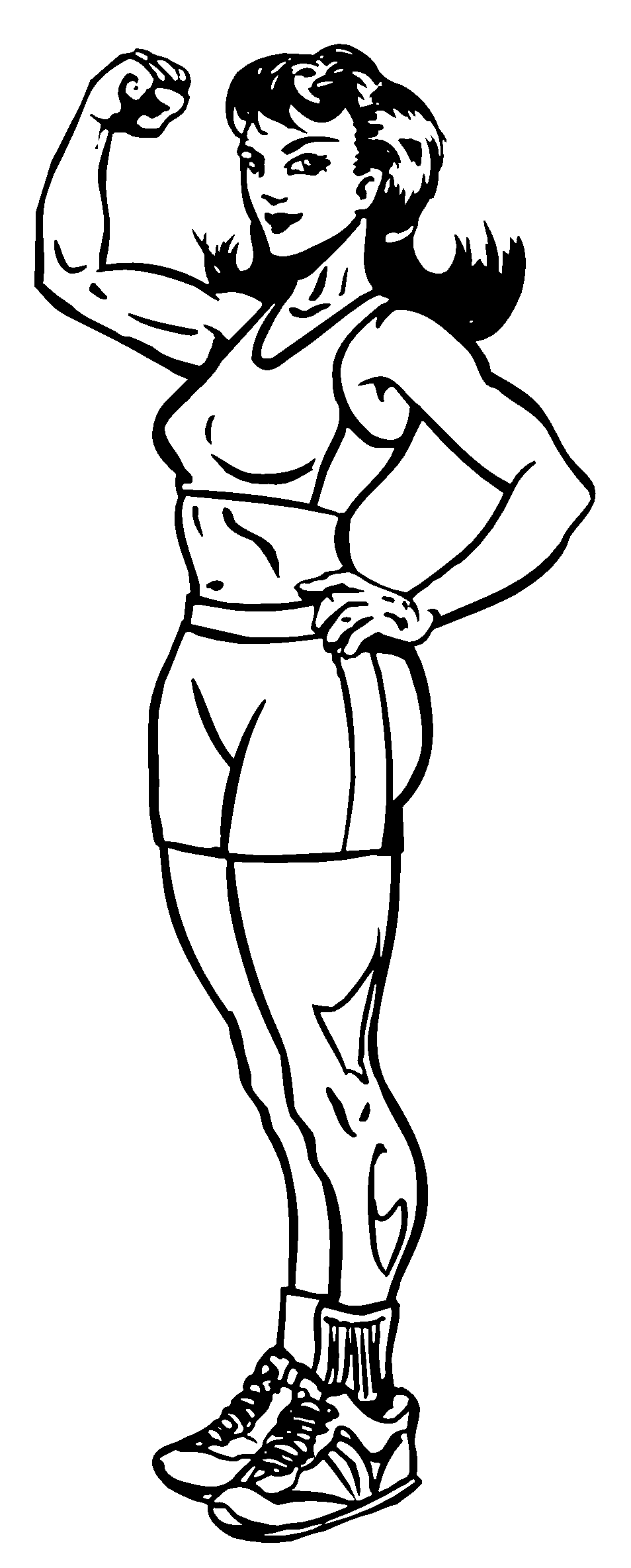 954x2367 fitness beautiful image drawing drawing skill - Fitness Drawing