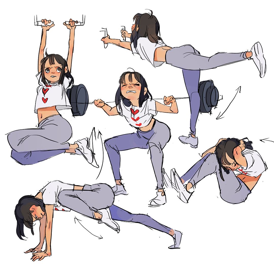 1080x1080 My Favorite Work Outs - Fitness Drawing