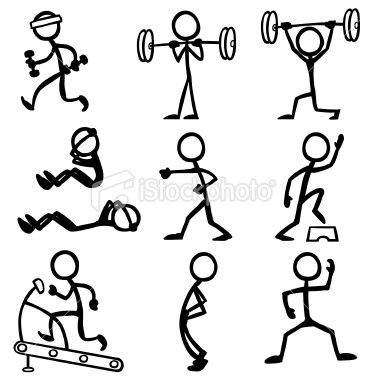 380x380 stickfigure doing fitness related activities doodles stick - Fitness Drawing