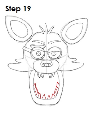 300x388 how to draw foxy - Five Nights At Freddys Drawings