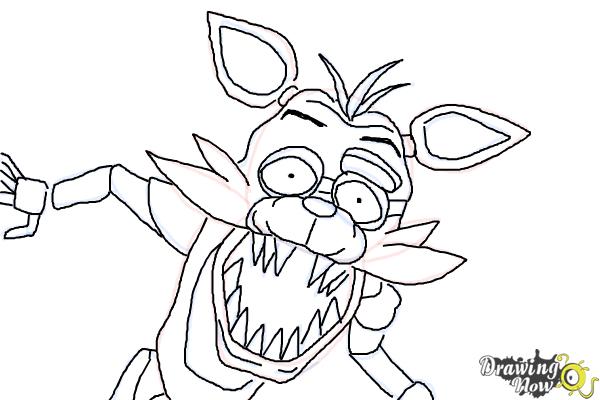 600x400 how to draw foxy from five nights at freddy - Five Nights At Freddys Drawings