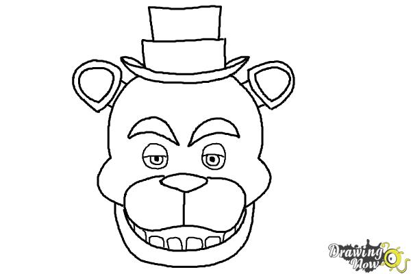 600x400 how to draw freddy fazbear from five nights at freddy - Five Nights At Freddys Drawings