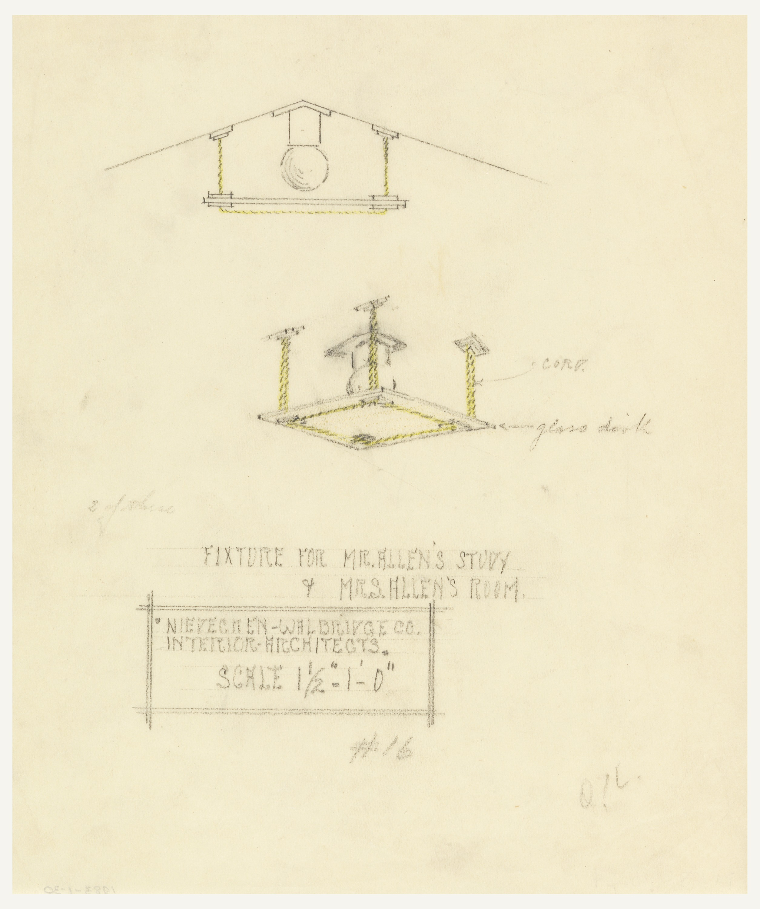 2509x3000 filedrawing, light fixture for mr allen's study and mrs allen - Fixture Drawing