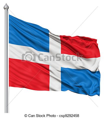 417x470 waving flag of dominican republic realistic flag of dominican - Flag Blowing In The Wind Drawing