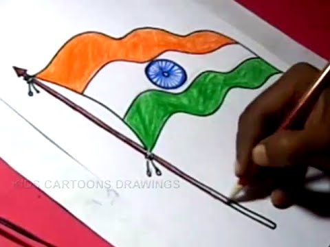 480x360 How To Draw Indian Flag Detailed Drawing Step - Flag Drawing