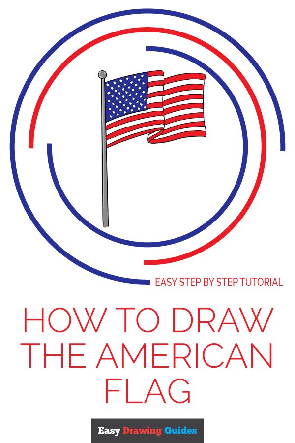 600x900 How To Draw The American Flag - Flag Drawing