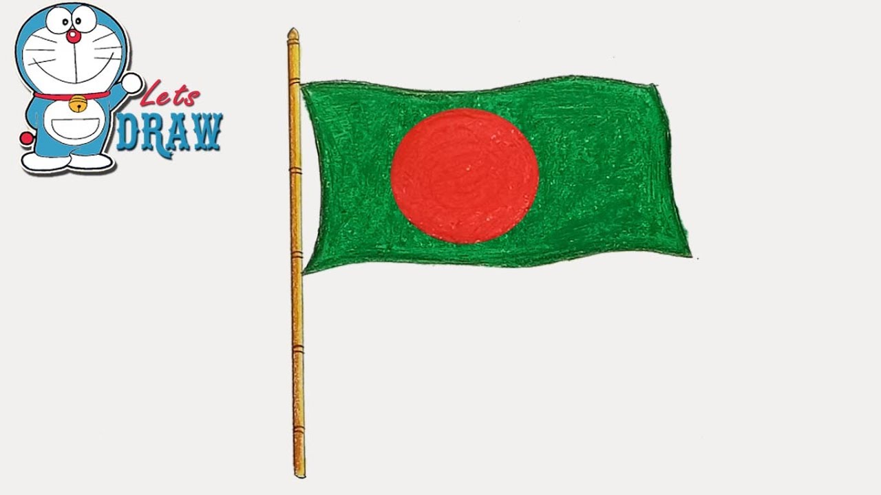 1280x720 How To Draw Bangladesh National Flag Step - Flag Drawing