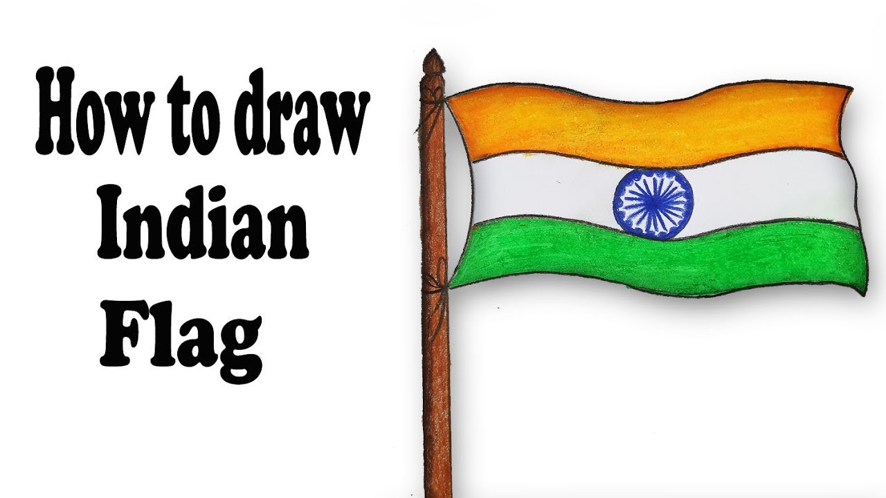1280x720 How To Draw Indian Flag Step - Flag Drawing