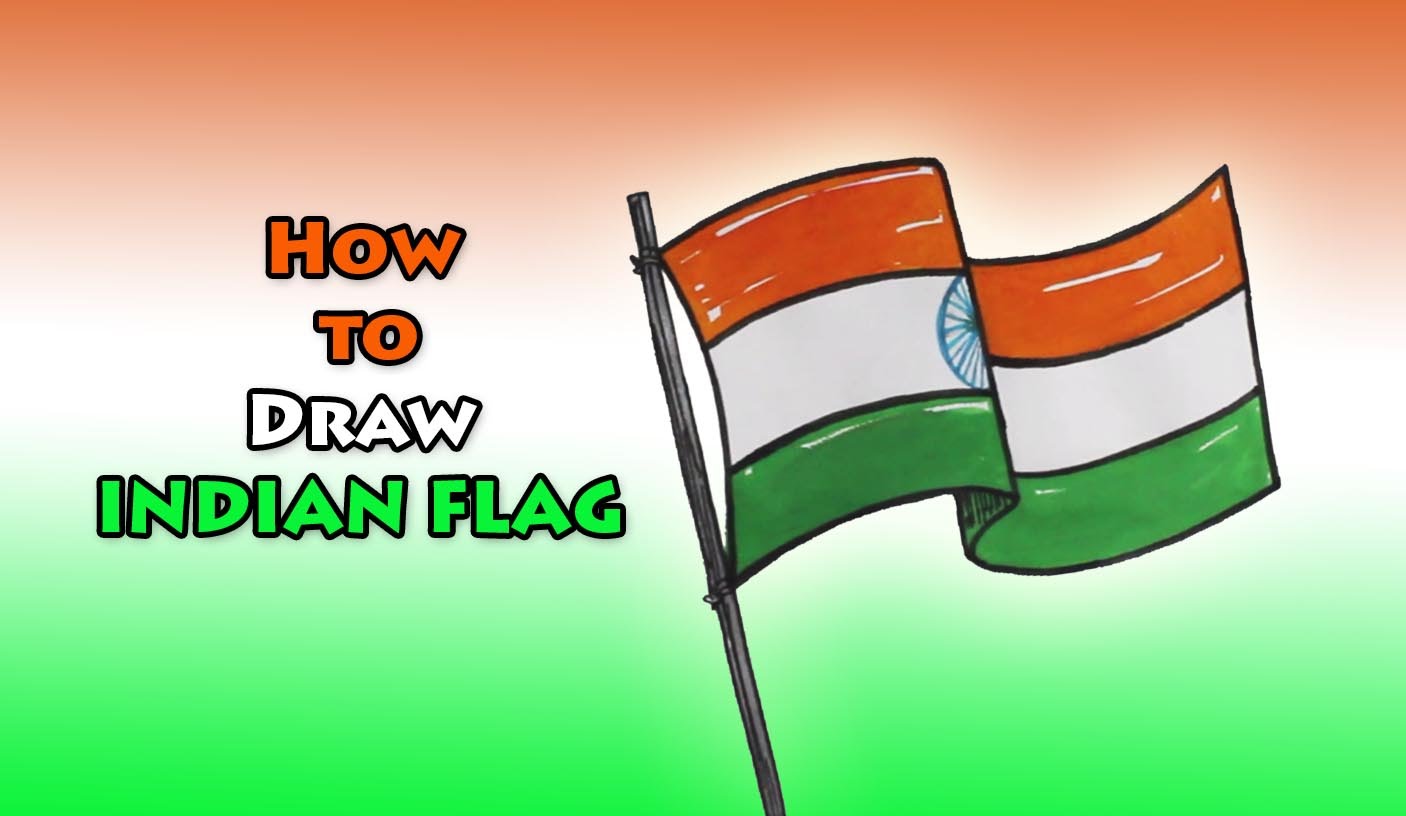 1406x816 Drawn Flag Wind Drawing - Flag In The Wind Drawing