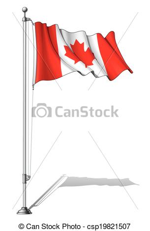 305x470 Huge Collection Of 'canada Flag Drawing' Download More Than - Flag In The Wind Drawing