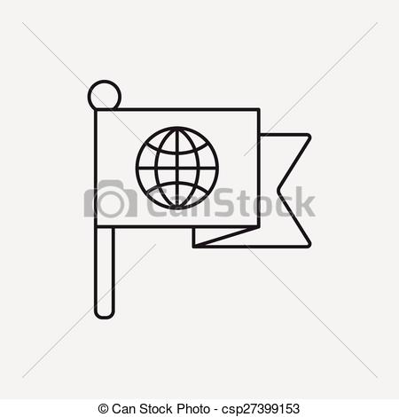 450x470 Flag Line Icon - Flag Line Drawing