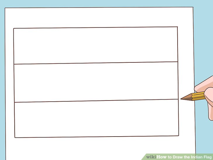 728x546 How To Draw The Indian Flag Steps - Flag Line Drawing