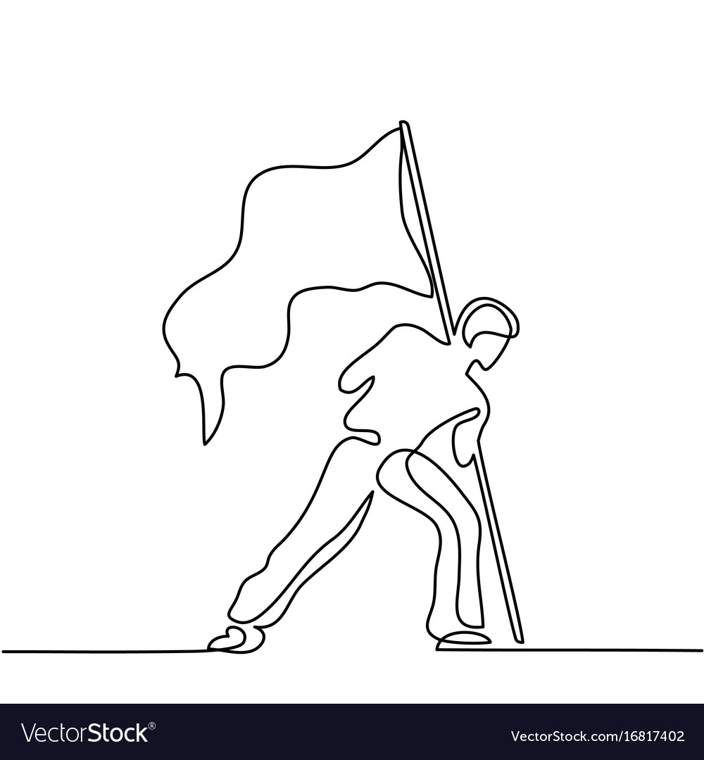 1000x1080 Huge Collection Of 'man Line Drawing' Download More Than - Flag Line Drawing