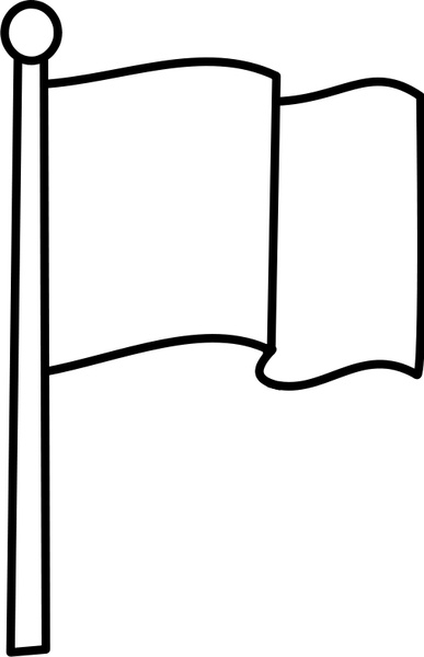 387x600 Drapeau Flag Free Vector In Open Office Drawing - Flag Line Drawing