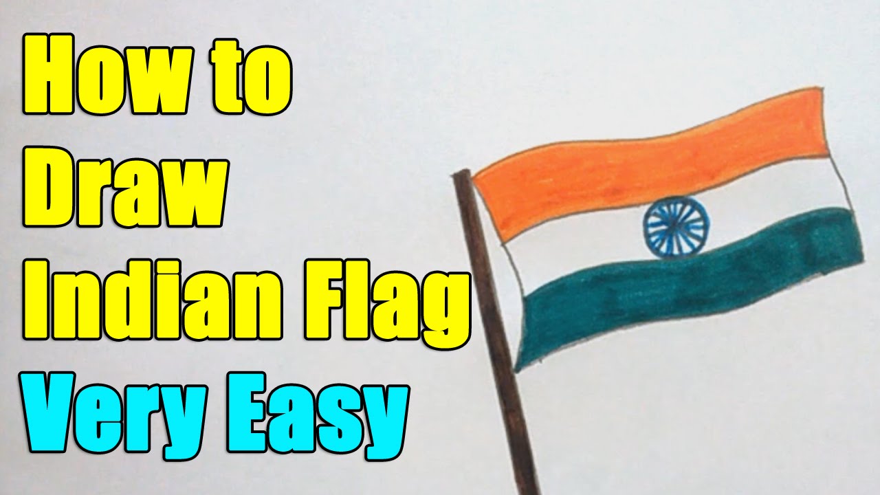 1280x720 How To Draw Indian Flag On This January Republic Day - Flag Of India Drawing