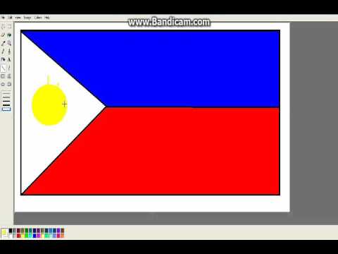 480x360 Drawing The Philippine Flag In Mspaint - Flag Of The Philippines Drawing