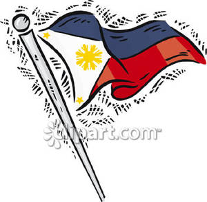 300x294 Filipino Flag Clipart Great Free Clipart, Silhouette, Coloring - Flag Of The Philippines Drawing