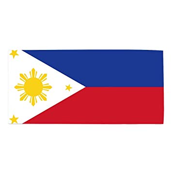 355x355 Philippines Flag Printed Microfiber Cleaning Cloth - Flag Of The Philippines Drawing