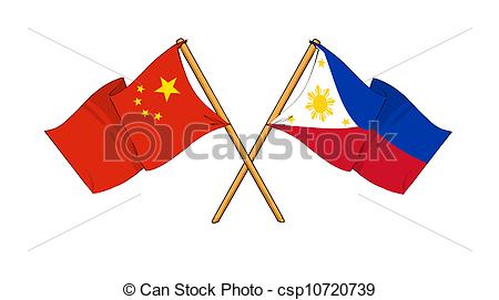 450x271 China And Philippines Alliance And Friendship Cartoon Like - Flag Of The Philippines Drawing