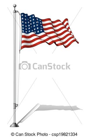 305x470 Flag Pole Us Flag Wwi Wwii - Flag Pole Drawing